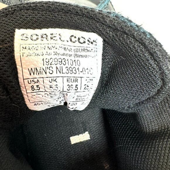 Sorel Duck Boots Womens 8.5 Out N About Plus Rain Blue Plaid Ankle NL3931-010 - Picture 9 of 9